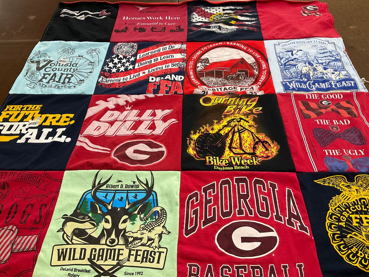 T-shirt quilt featuring georgia bulldogs baseball by William from FL