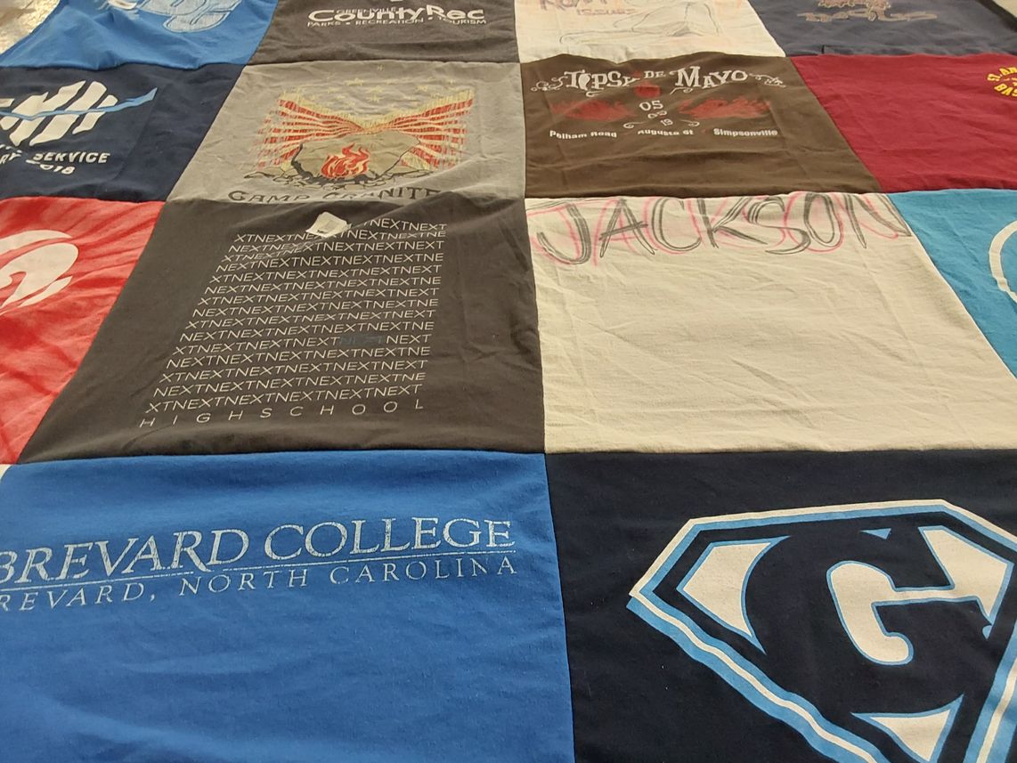 T-shirt quilt from brevard college by Kristi from ME