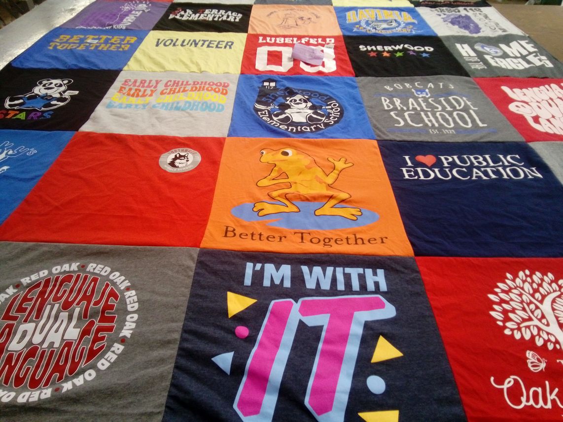 T-shirt quilt from braeside school by STEPHANIE from IL