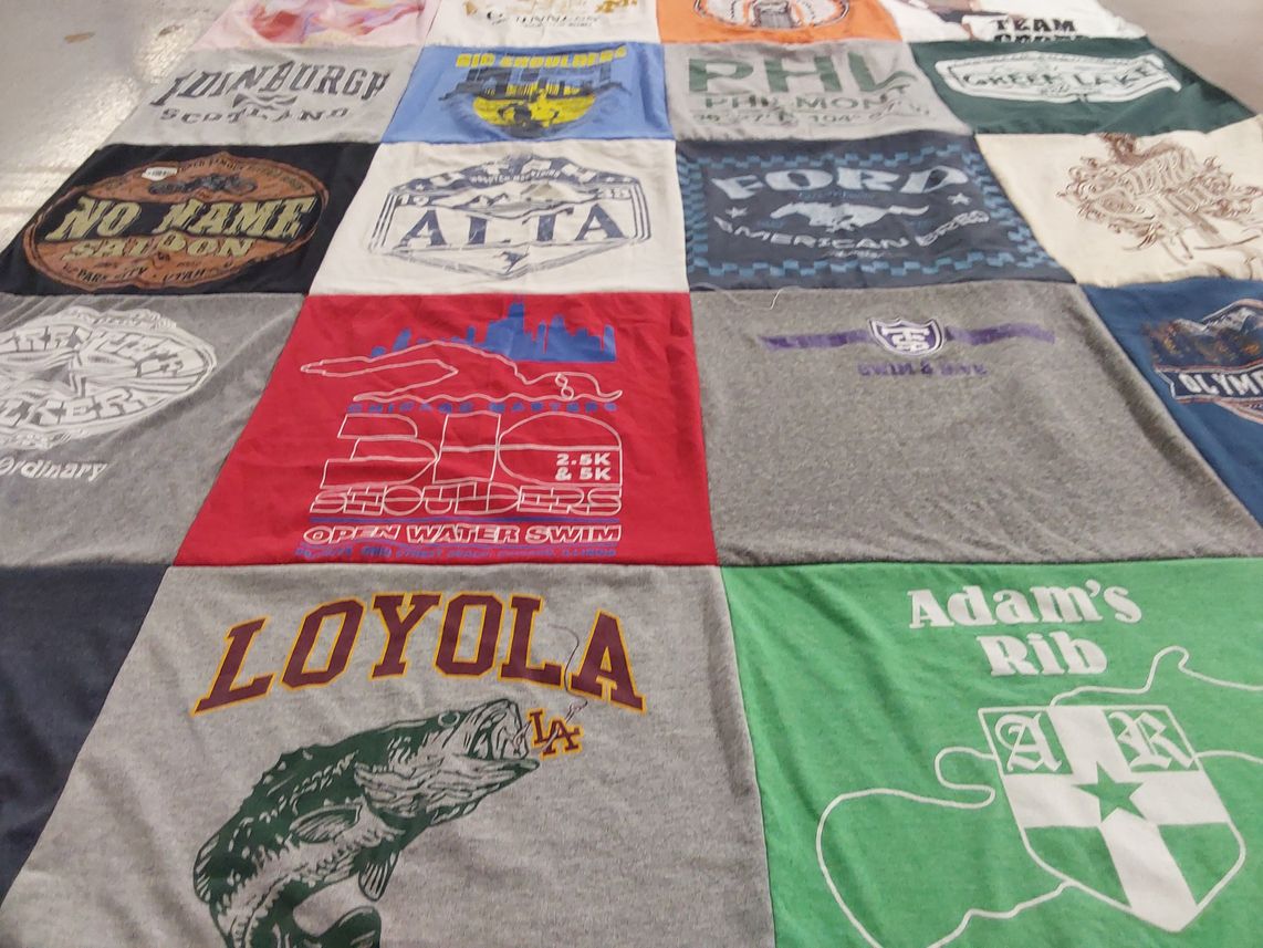 T-shirt quilt from loyola university by Matthew from IL
