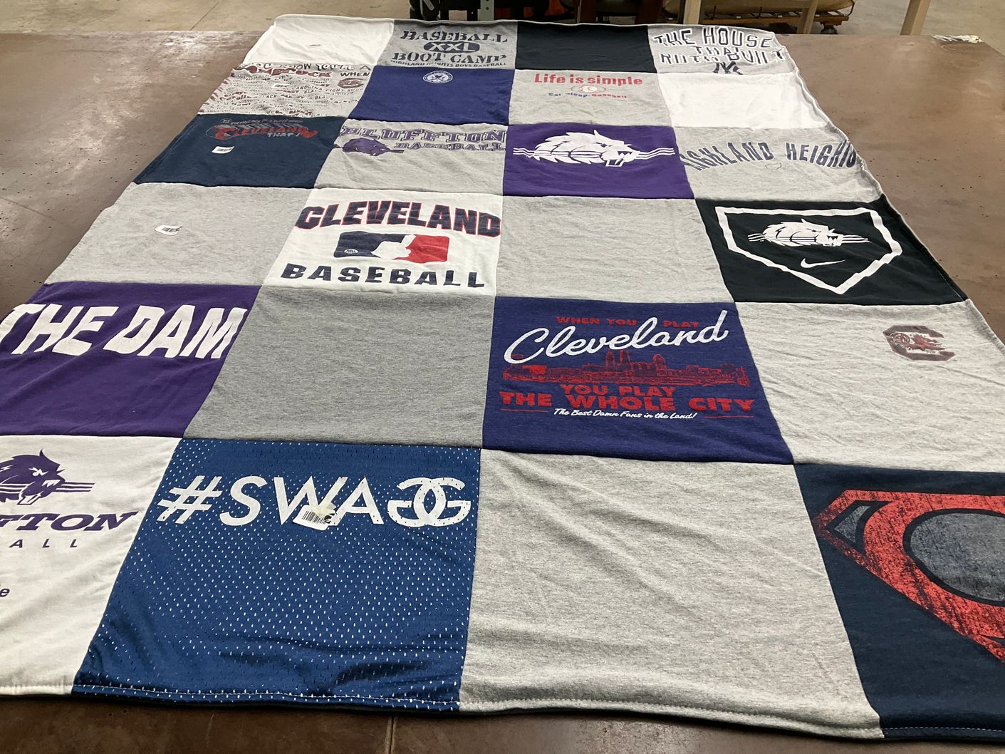 T-shirt quilt from cleveland state university by Traci from OH
