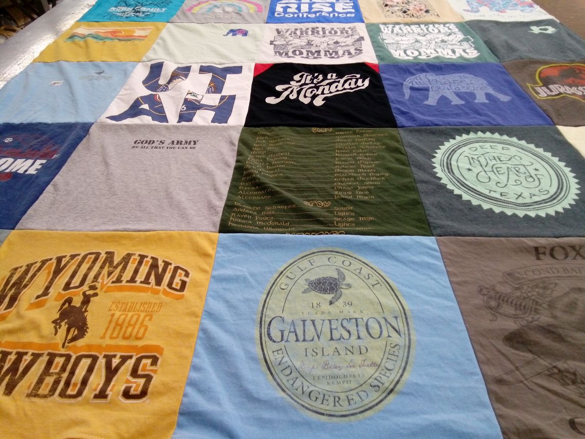 T-shirt quilt from wyoming university by Hannah from TX
