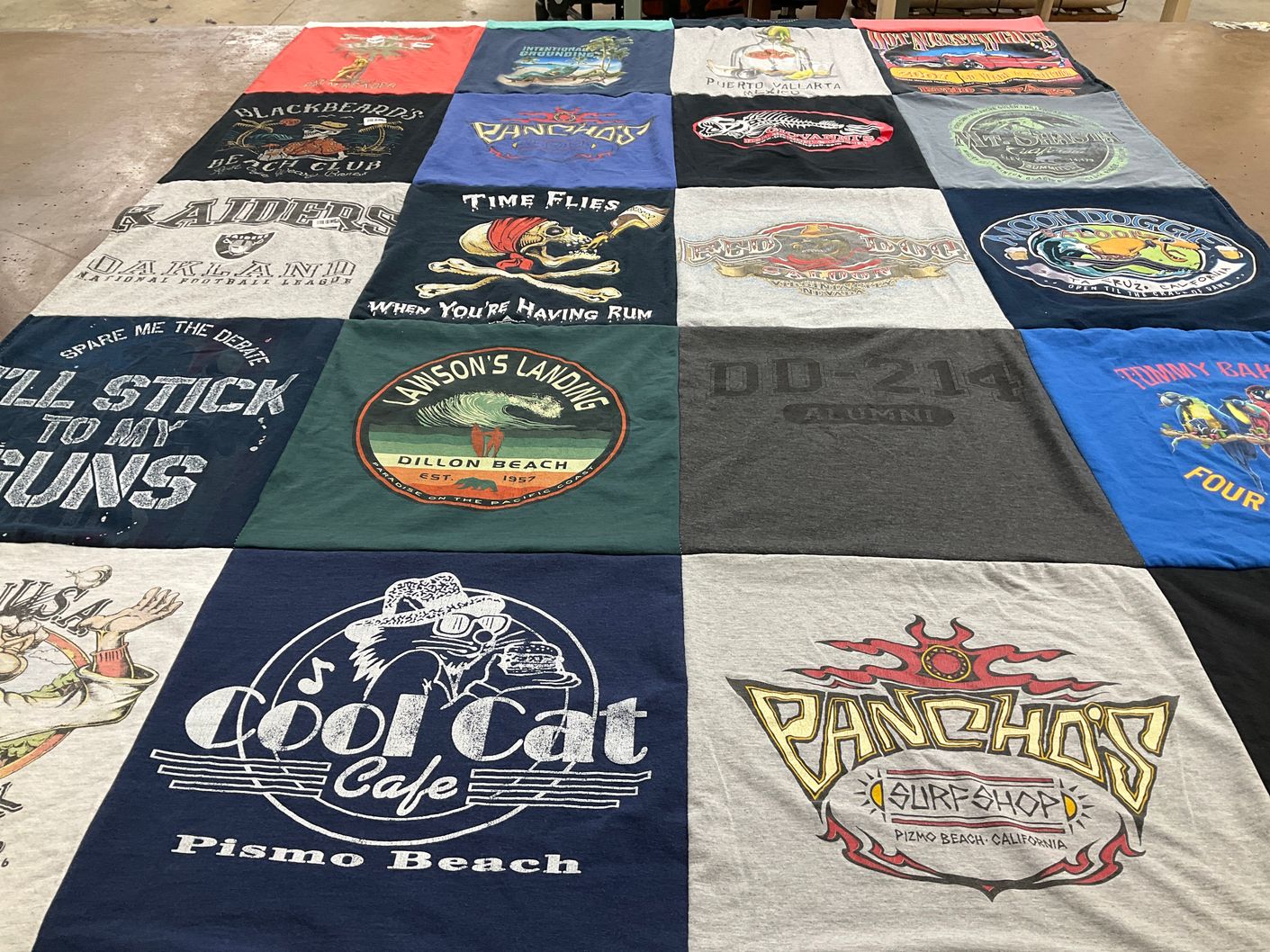 T-shirt quilt featuring oakland raiders by DEBBIE from CA