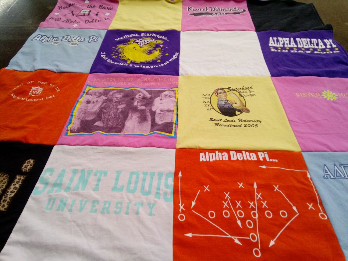T-shirt quilt from saint louis university by Kenneth from AZ