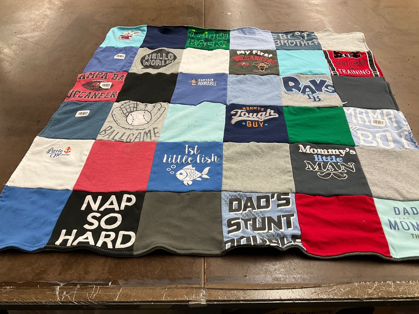 T-shirt quilt featuring tampa bay buccaneers by Dean from FL