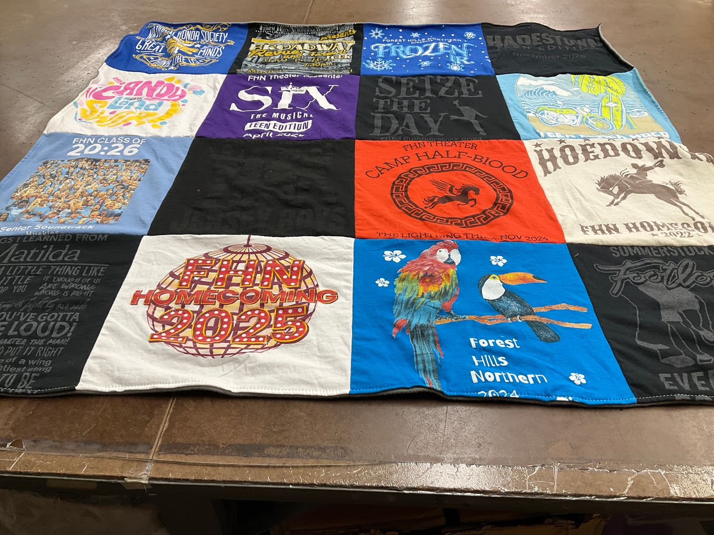 T-shirt quilt from forest hills northern high school by Andrew from MI