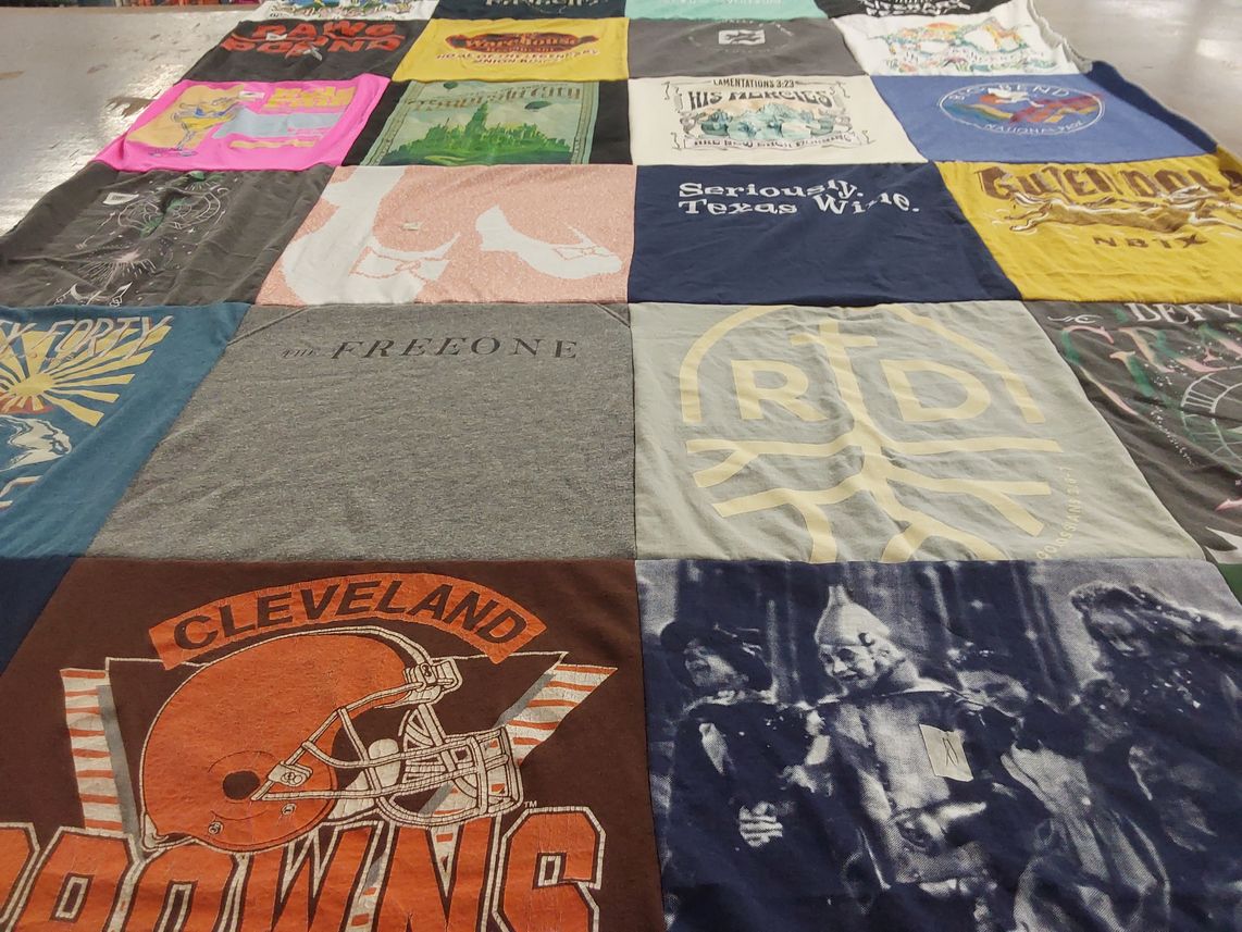 T-shirt quilt featuring cleveland browns by Julie from TX