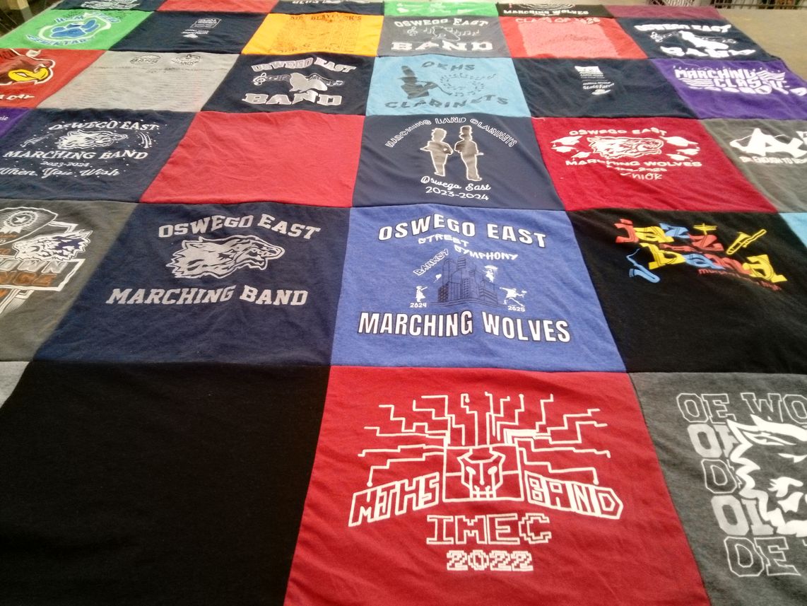 T-shirt quilt from oswego east high school by Maria from IL