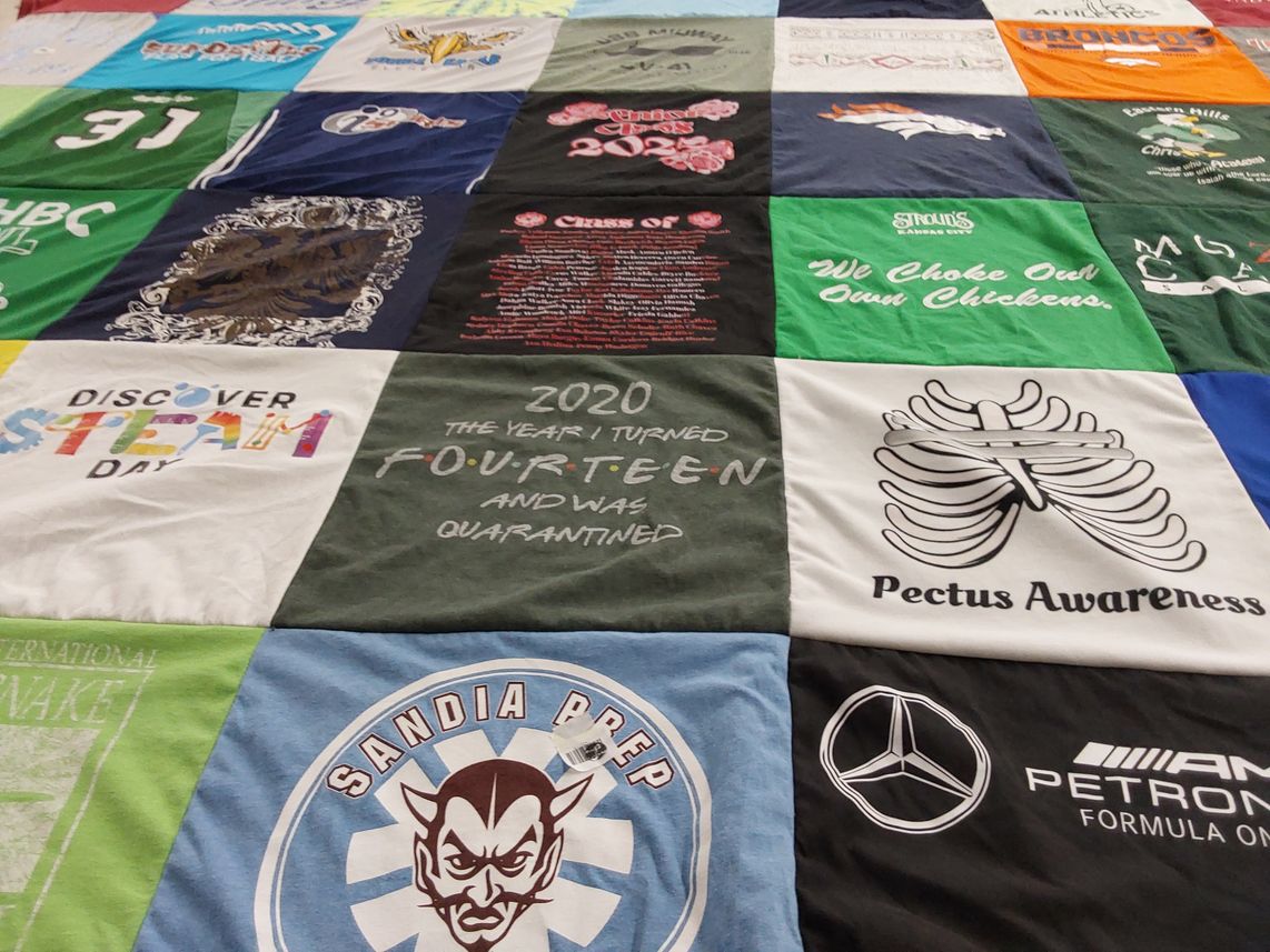 T-shirt quilt featuring denver broncos by Yvonne from NM