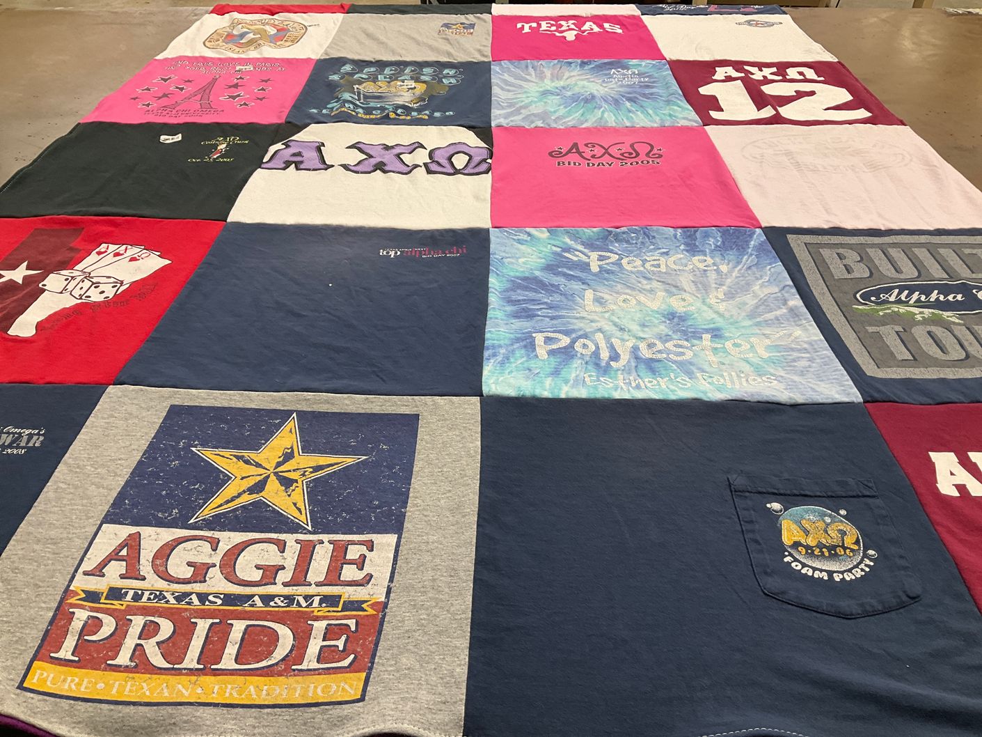T-shirt quilt from texas a&m university by James from TX