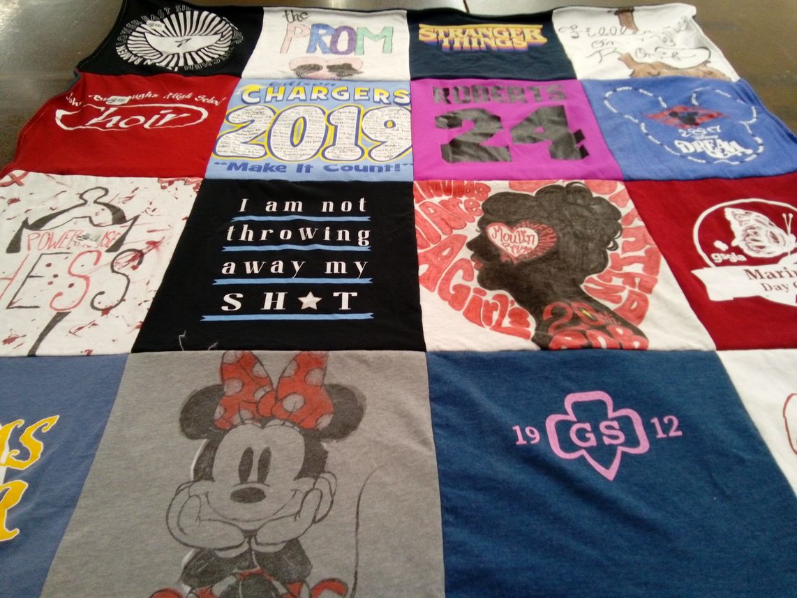 T-shirt quilt from sierra vista high school by Robyn from CA