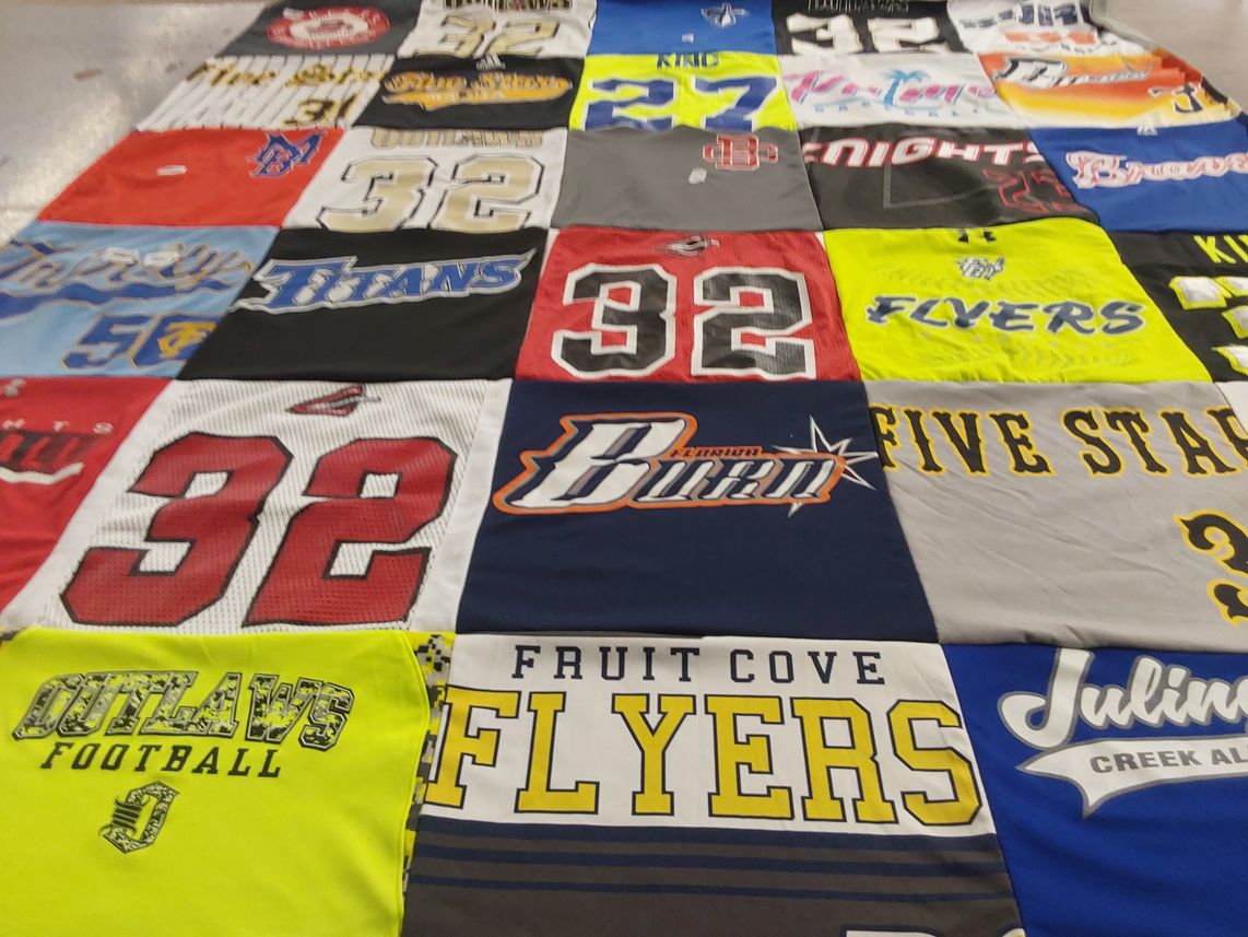 T-shirt quilt featuring outlaws football by Emilee from FL