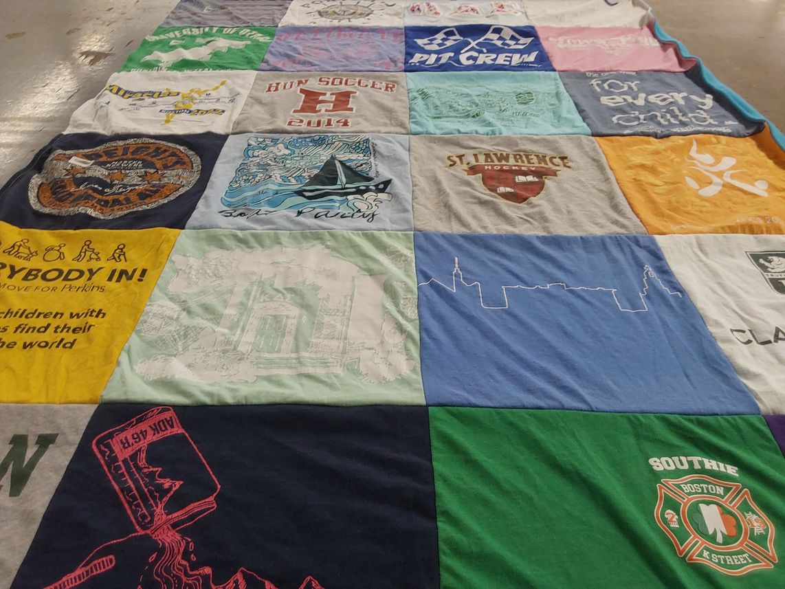 T-shirt quilt featuring st. lawrence hockey by Allison from NJ
