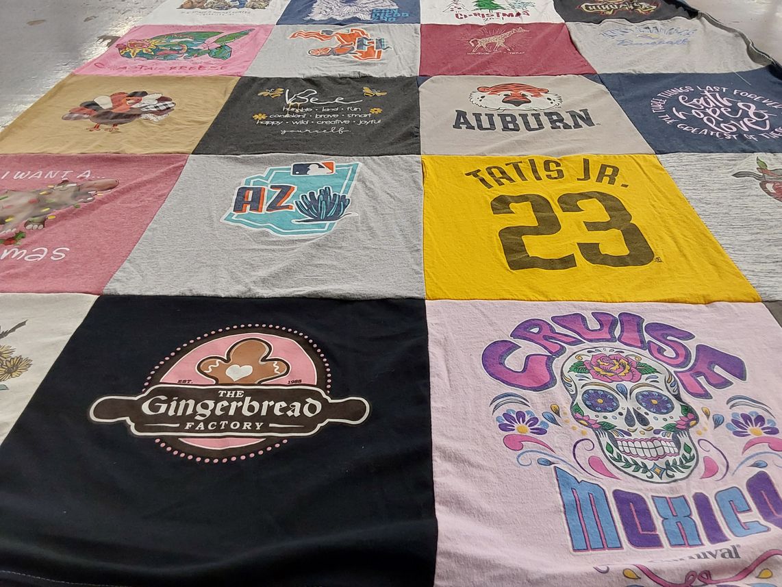 T-shirt quilt from auburn university by Gina from AL