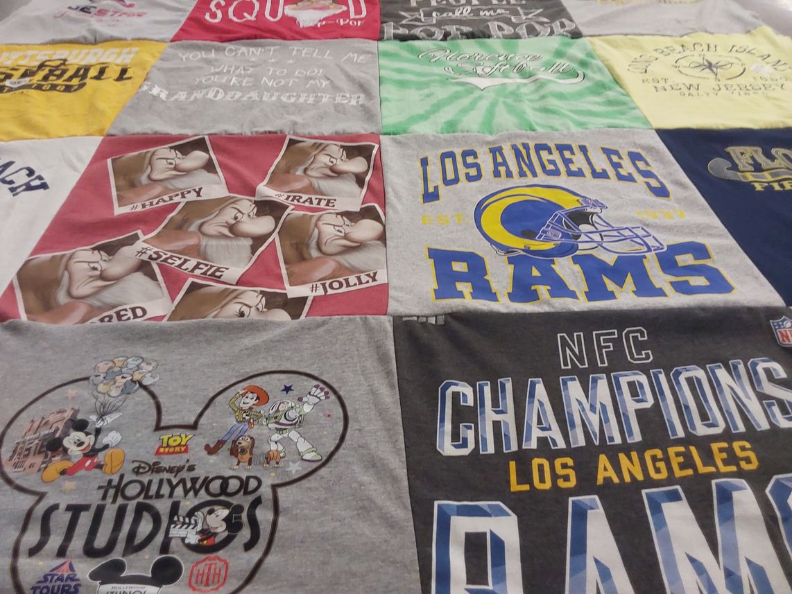 T-shirt quilt featuring los angeles rams by Diane from NJ