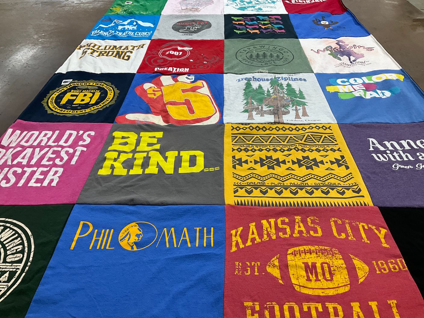 T-shirt quilt featuring kansas city football by Kidby from OR