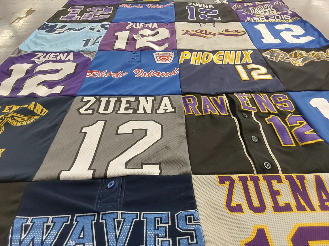 T-shirt quilt featuring ravens, phoenix by Tara from RI