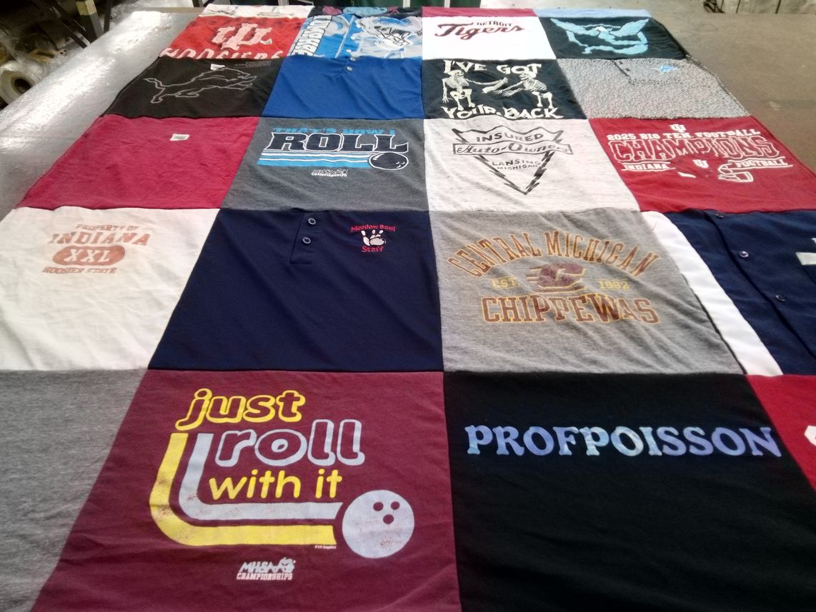 T-shirt quilt featuring detroit tigers by Kimberly from MI