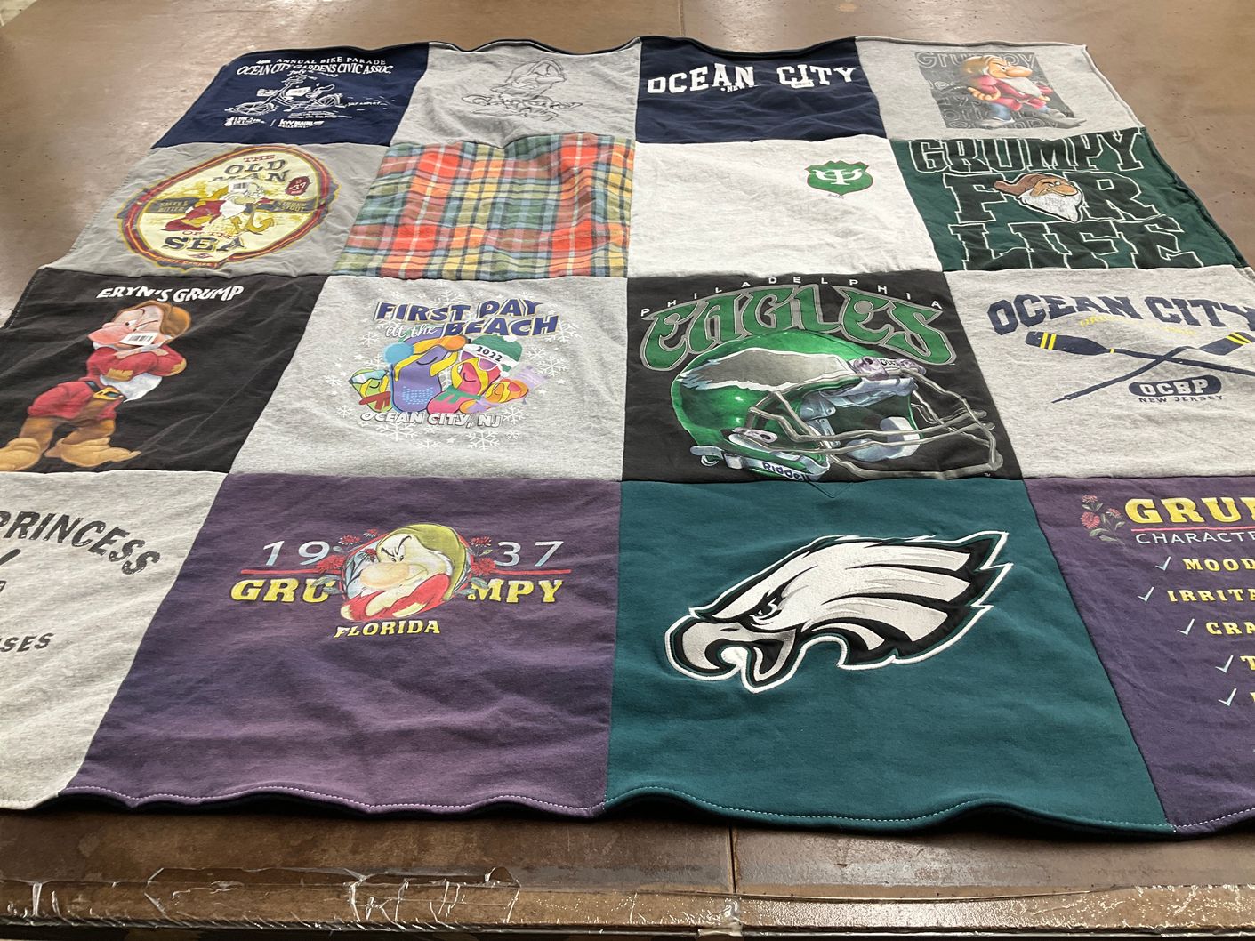 T-shirt quilt featuring philadelphia eagles by Debra from PA