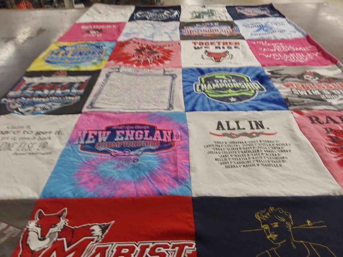 T-shirt quilt from marist college by Nancy from MA