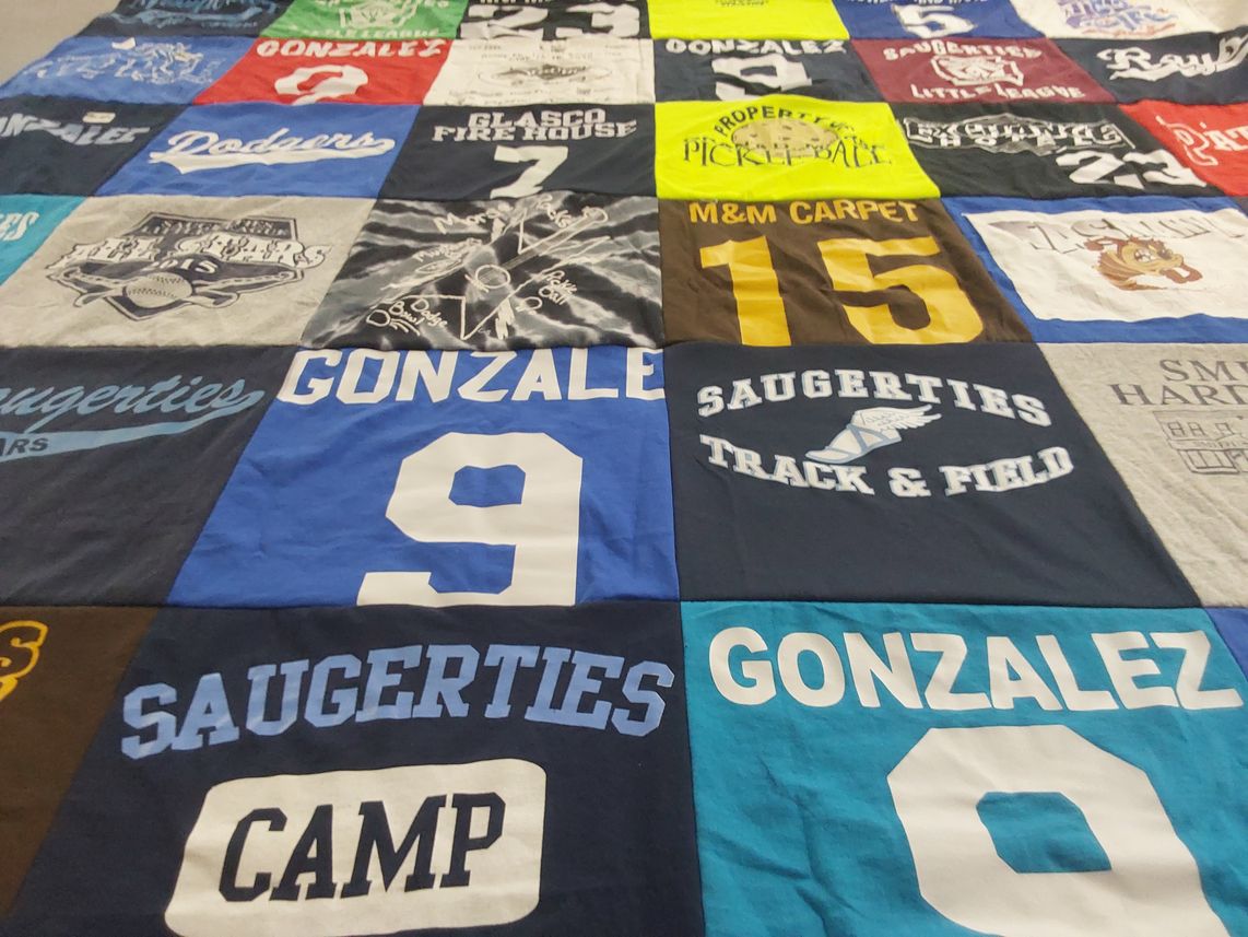 T-shirt quilt featuring saugerties track and field by Michelle from FL