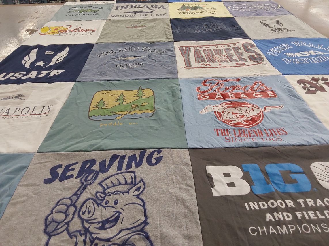 T-shirt quilt featuring new york yankees, ohio valley patriots by Nancy from IN