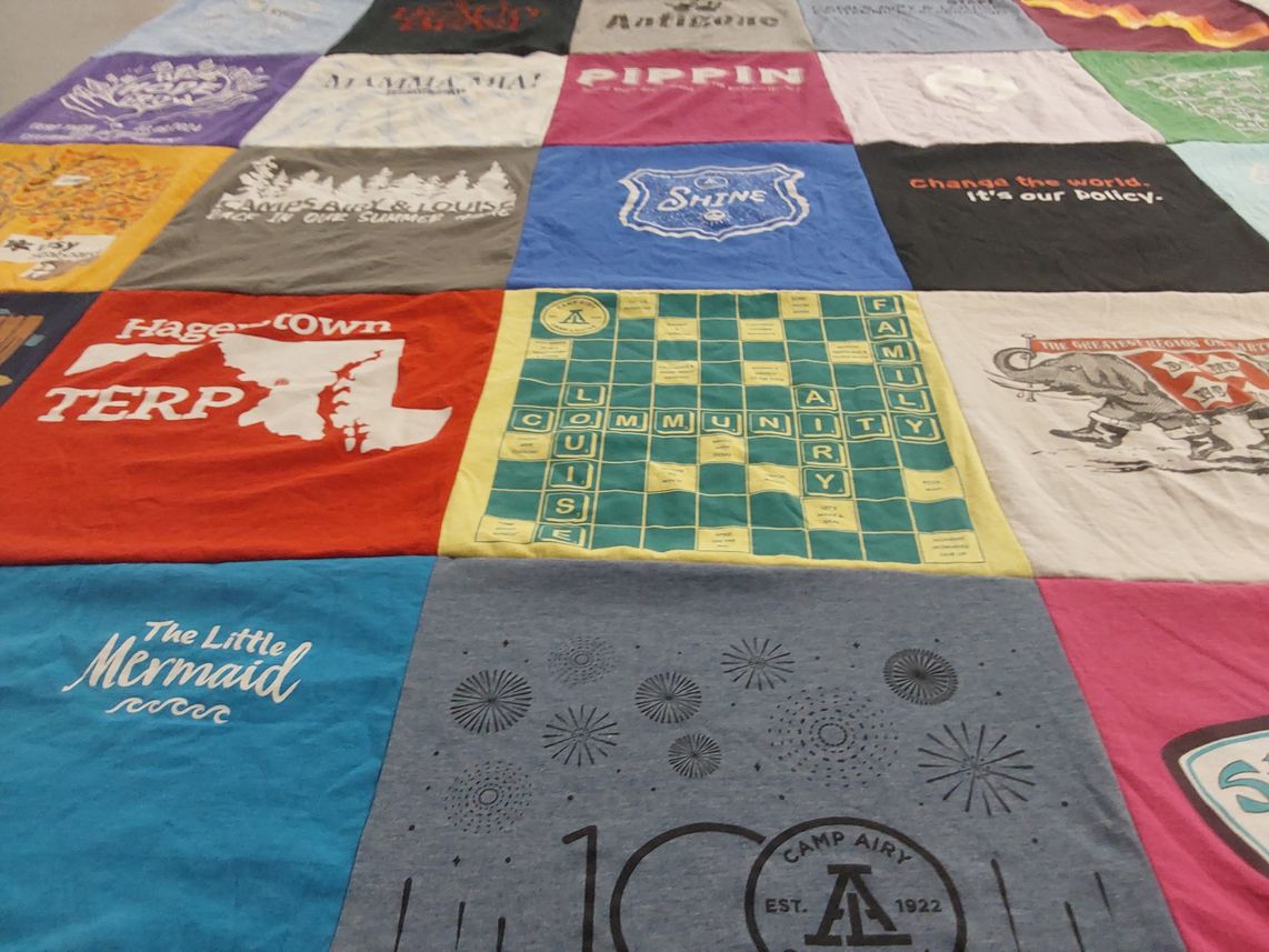 T-shirt quilt from university of maryland by Josie from MD