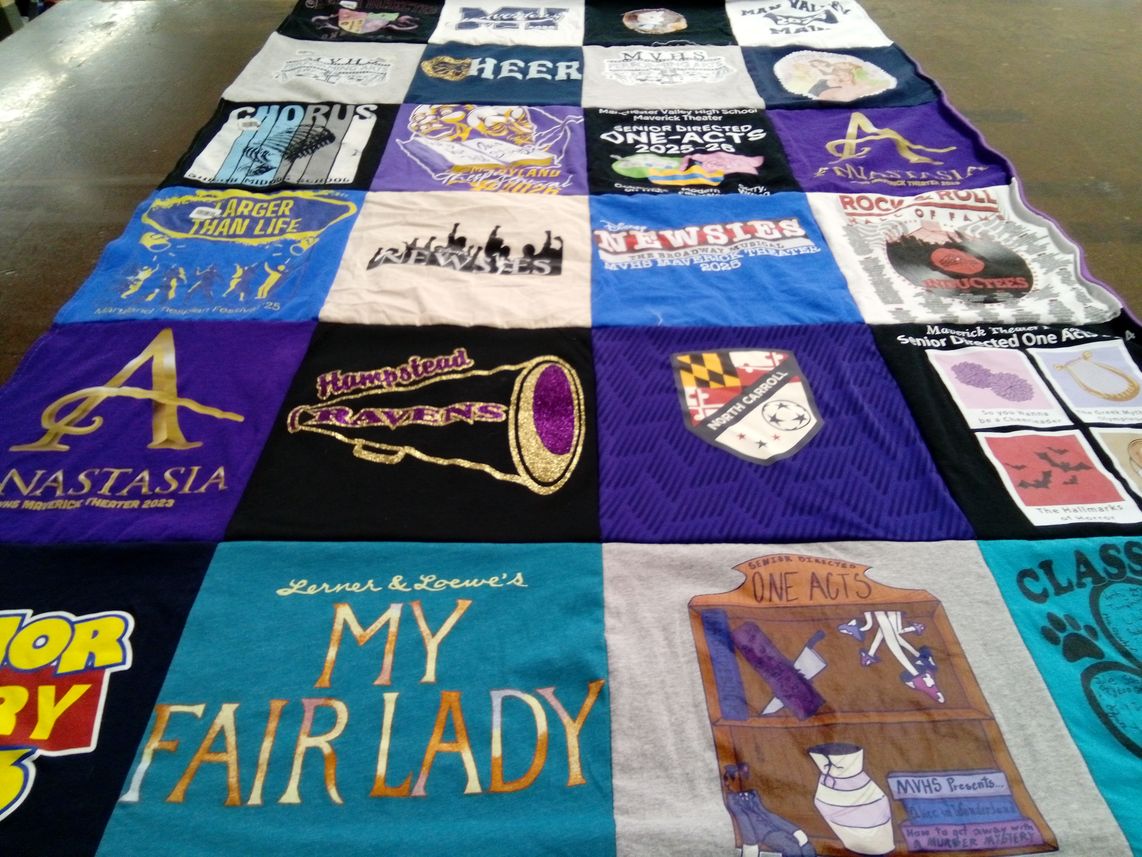 T-shirt quilt from maverick high school by Shelley from MD