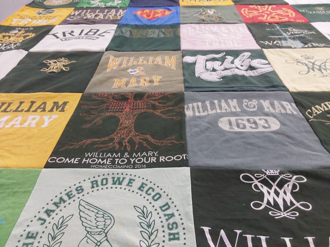 T-shirt quilt from college of william and mary by Wendy from VA