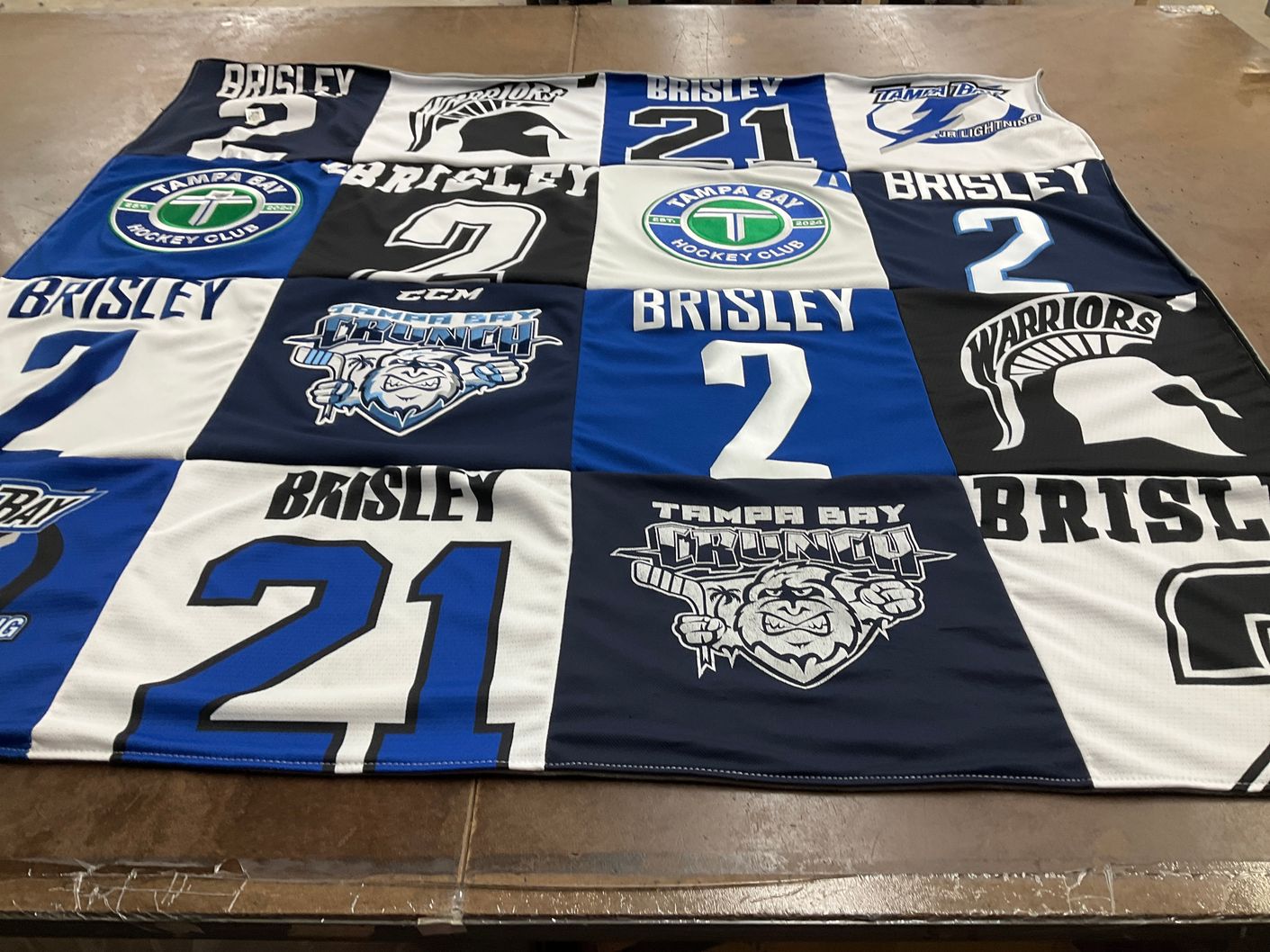 T-shirt quilt featuring tampa bay crunch, tampa bay lightning by Patrick from FL