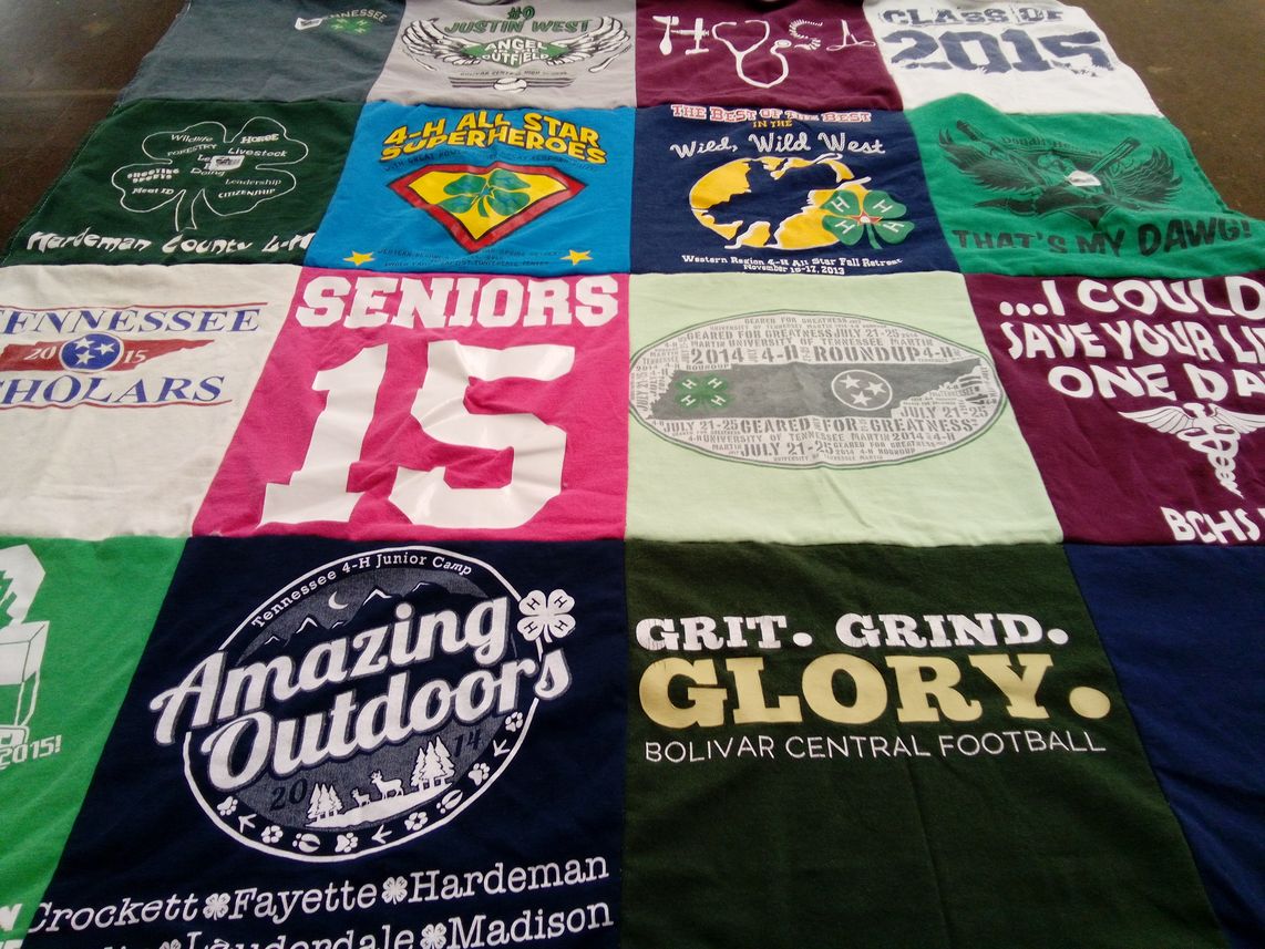 T-shirt quilt from bolivar central high school by Emily from TN
