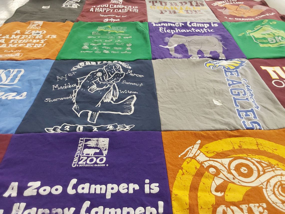 T-shirt quilt featuring turpin eagles by Jennifer from OH