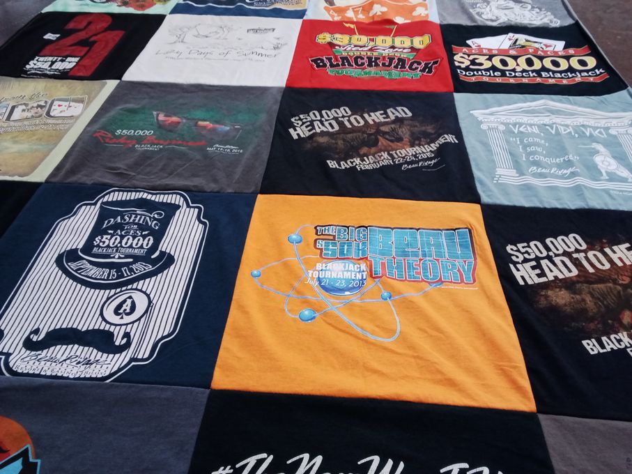 T-shirt quilt with gambling, tournaments themes by Randolph from GA