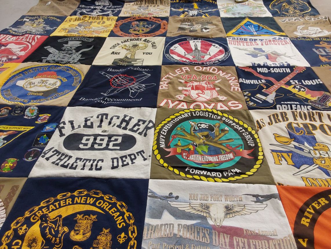 T-shirt quilt from fletcher university by Chad from VA