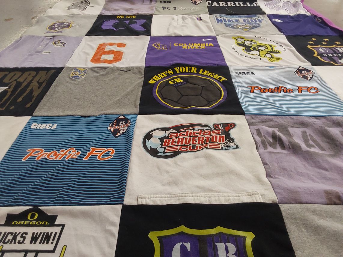 T-shirt quilt featuring pacific fc by Jill from WA