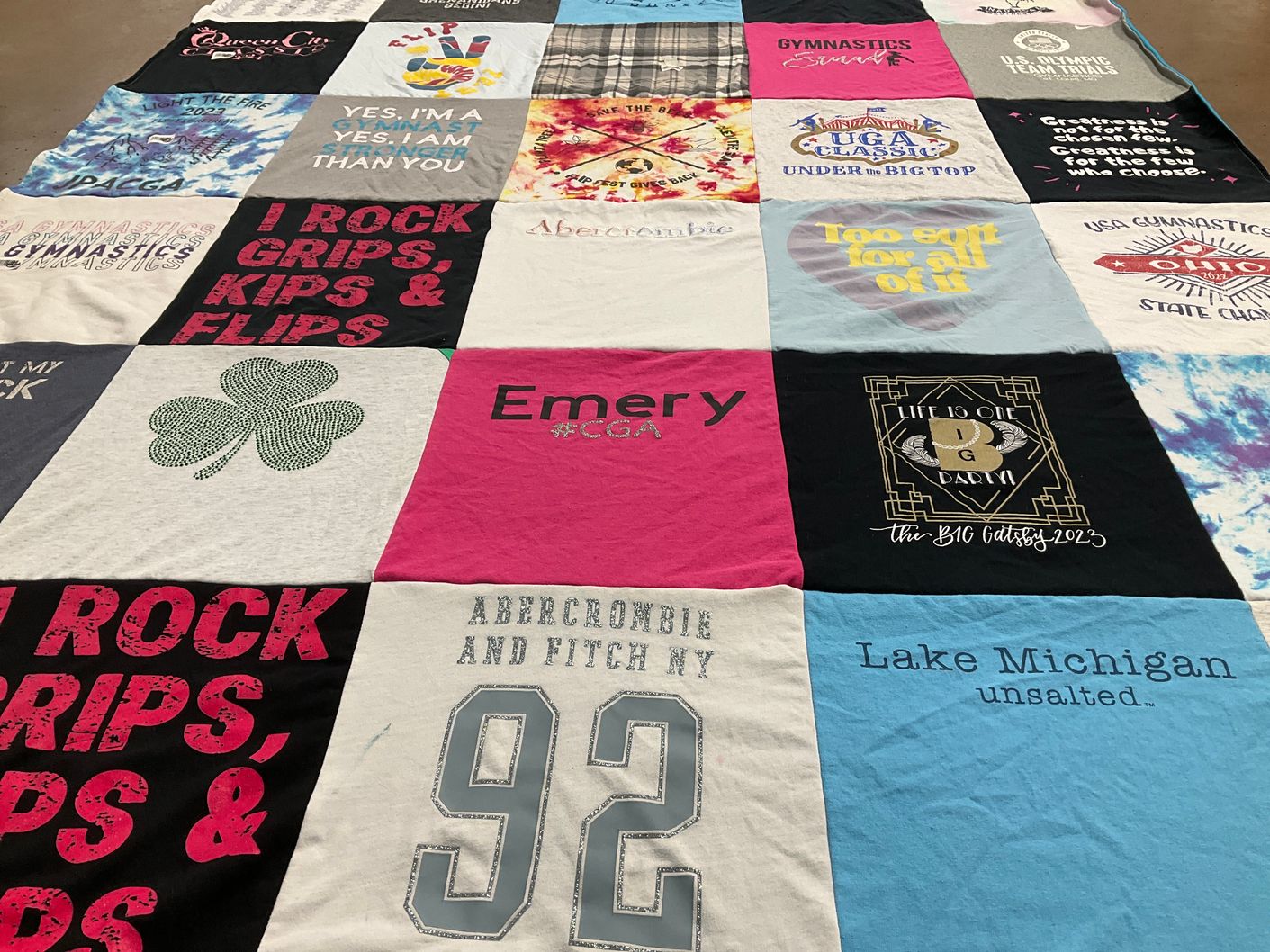 T-shirt quilt from cga, emery by Jennifer from OH