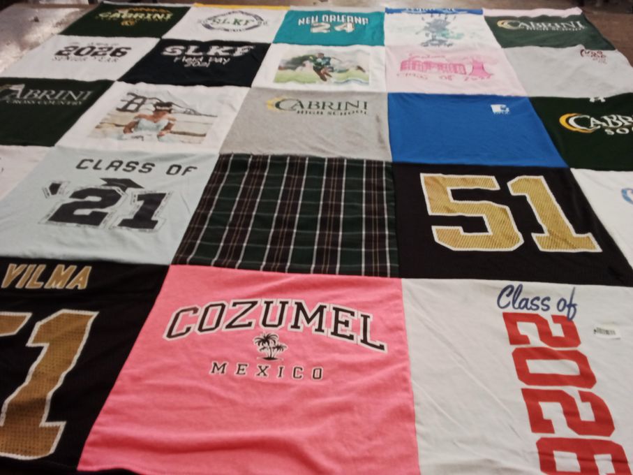 T-shirt quilt from cabrini university by Aleagra from LA