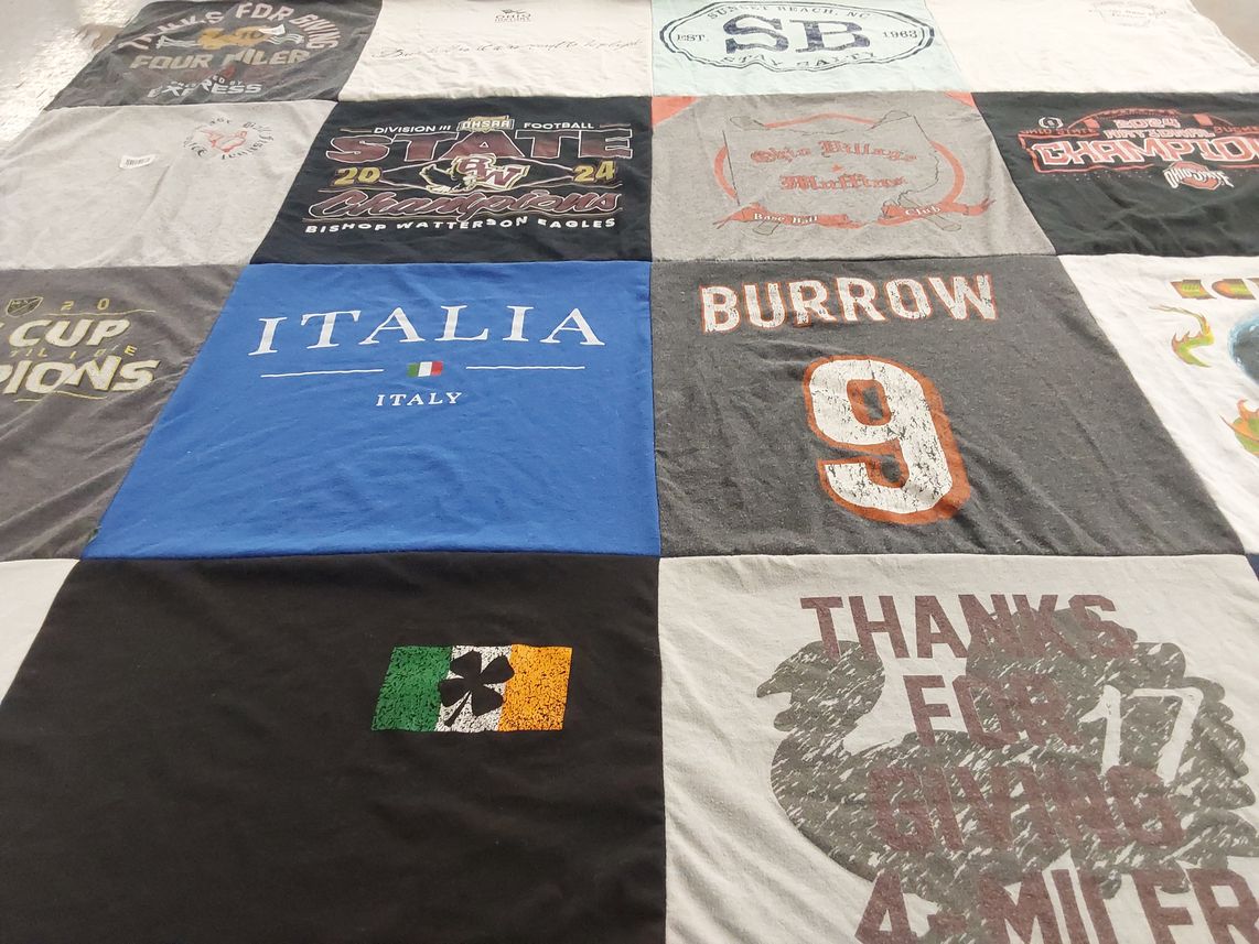 T-shirt quilt from bishop watterson high school by Lauren from OH
