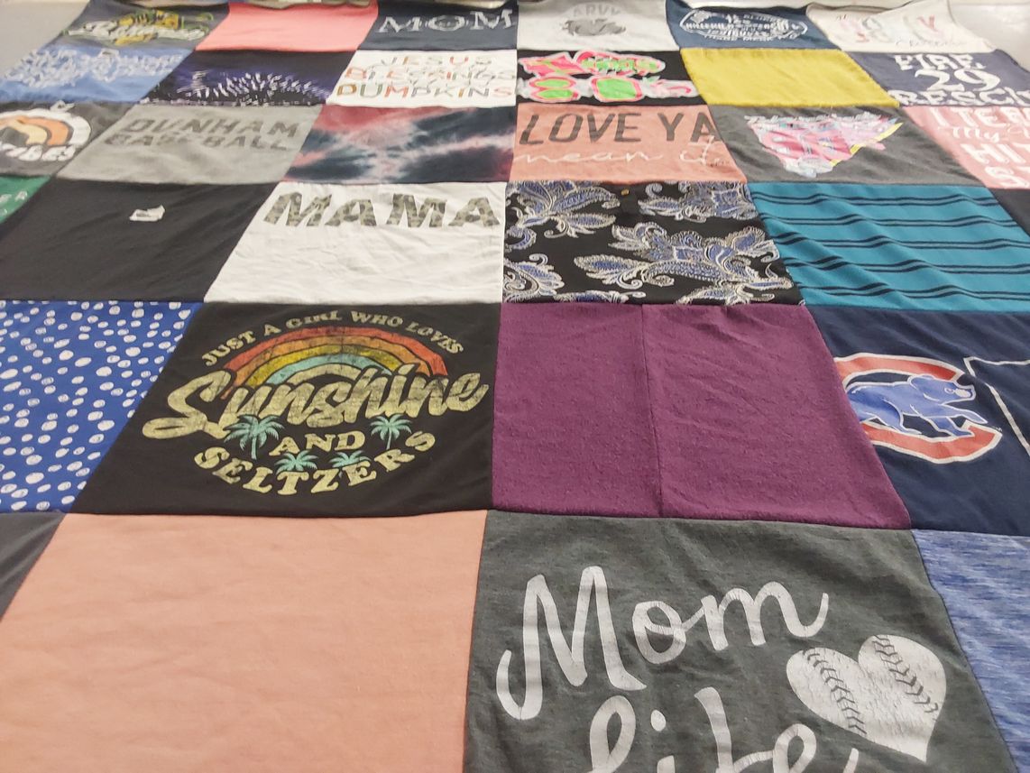 T-shirt quilt featuring chicago cubs by Joanne from IL
