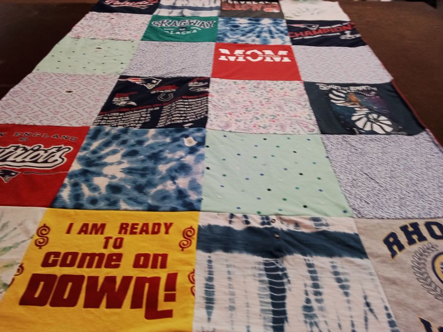 T-shirt quilt featuring new england patriots by Christopher from RI