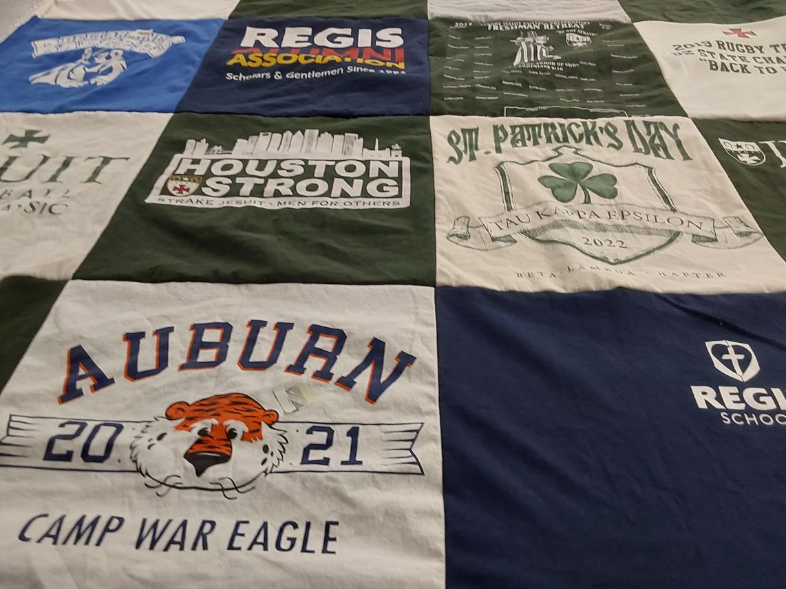 T-shirt quilt from auburn university, regis university by Carolina from IN