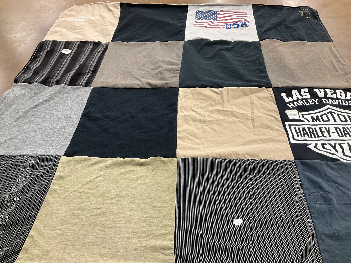 T-shirt quilt with motorcycles themes by Michael from IN