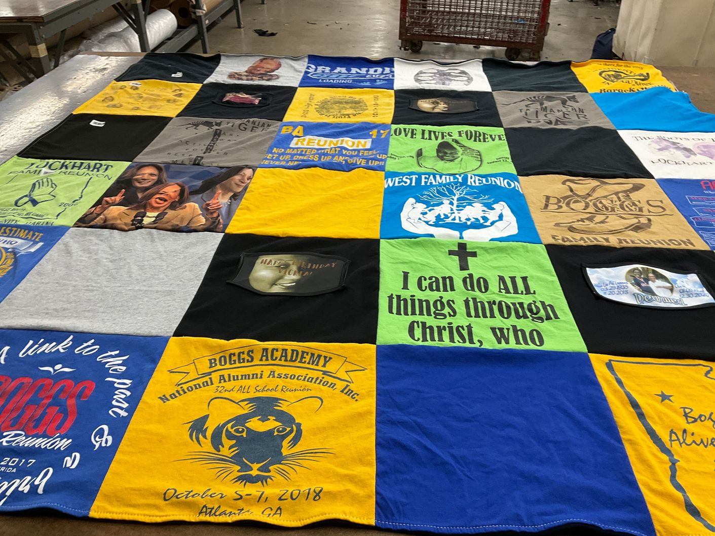 T-shirt quilt from boggs academy by Paula from GA