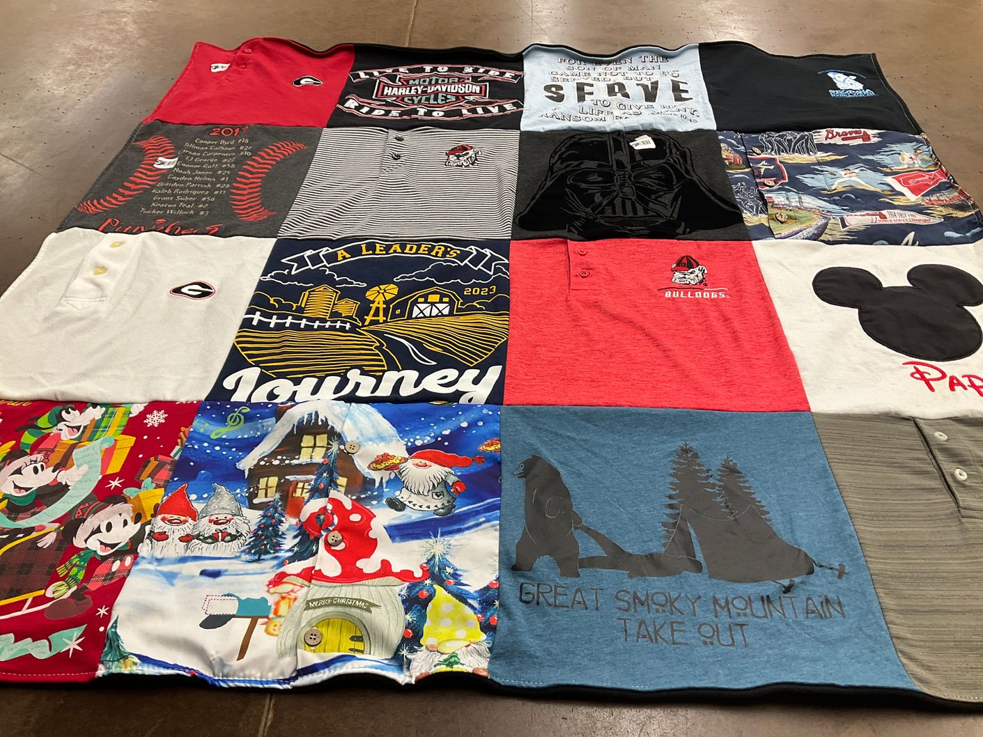 T-shirt quilt from university of georgia by Leisha from GA