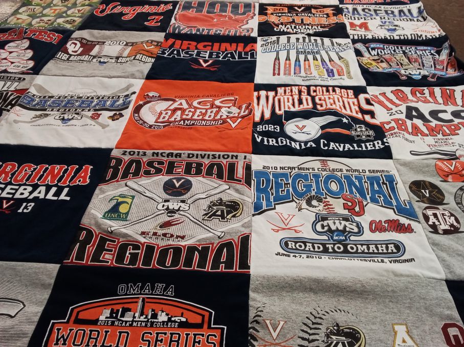 T-shirt quilt featuring university of virginia baseball by Laura from VA