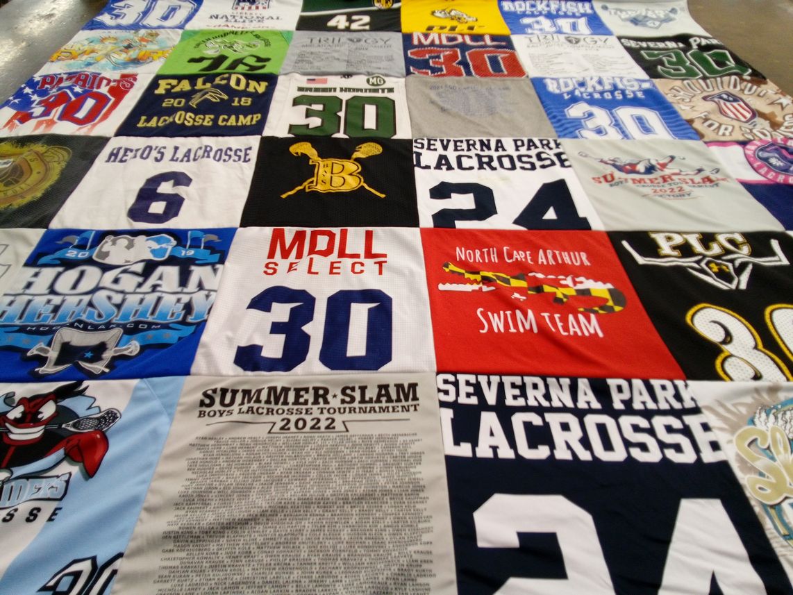 T-shirt quilt from severna park lacrosse by Krista from MD