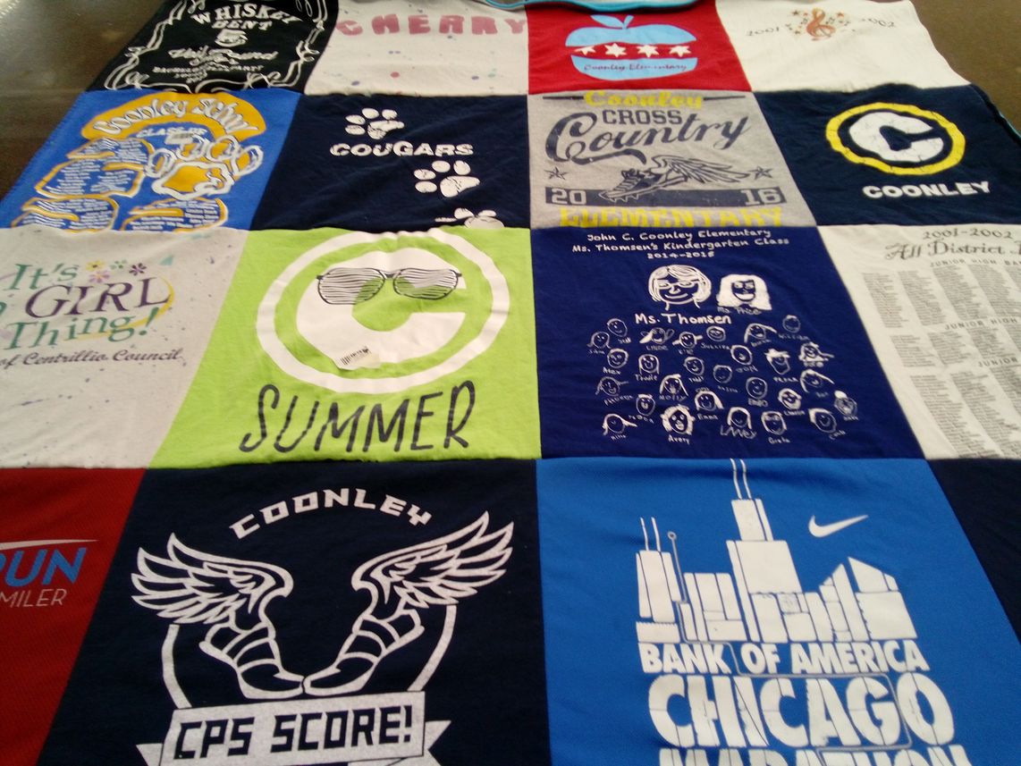 T-shirt quilt featuring cross country team by Kristen from IL