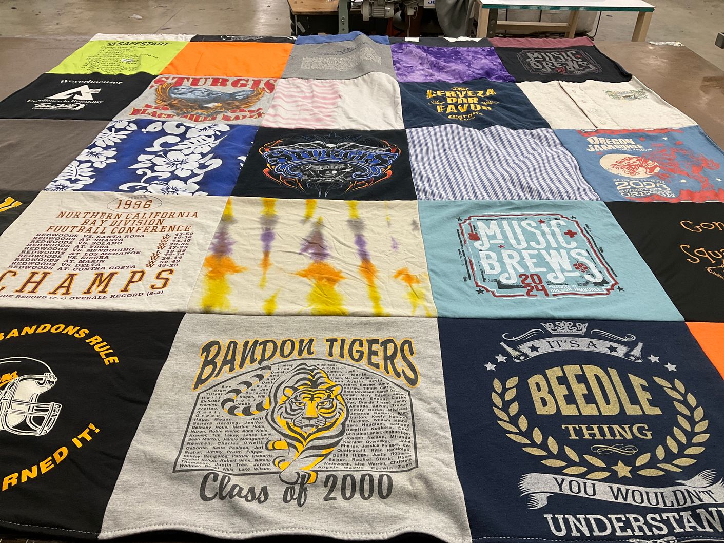 T-shirt quilt from bandon high school by Jessica from OR