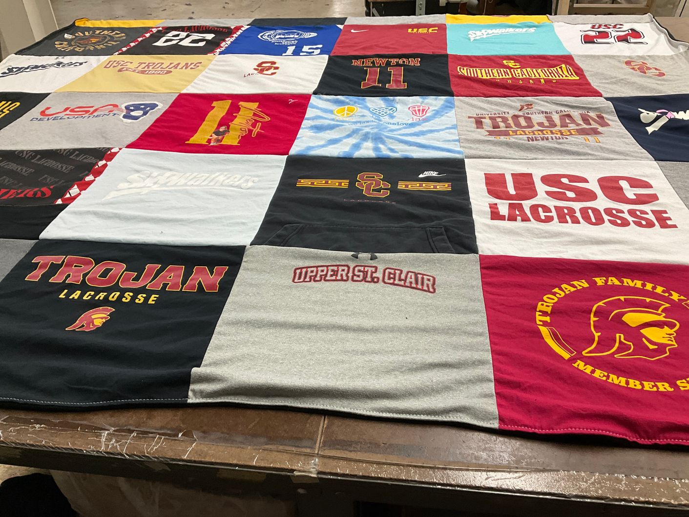 T-shirt quilt from university of southern california by Matt from PA