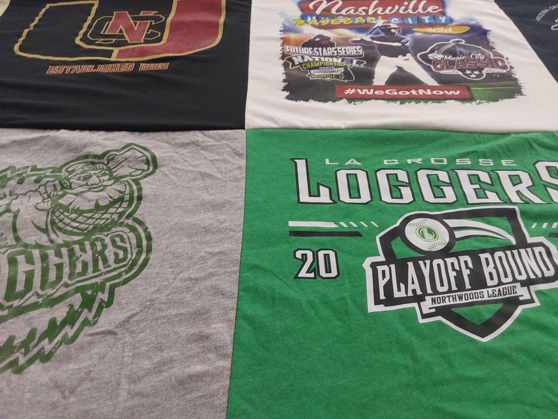 T-shirt quilt featuring la crosse loggers by Michael from CA
